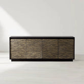 Helios Mid-Century Modern Sideboard Buffet Table Wood Living Room Entryways TV Cabinet