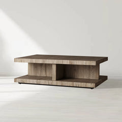Leandro Reclaimed Oak Coffee Table Wood Living Room Center Tea Table Timeworn Cocktail Table