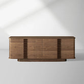 Ribbon Mid-Century Sideboard Buffet Table Wood Living Room Entryways Cabinet