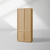 Nason Modular Oak Tall Display Cabinet Modern Living Room Large lockers