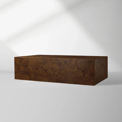 Kalmar Teak Wood Coffee Table Living Room Rectangle Center Tea Table Unique Cocktail Table