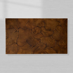 Kalmar Teak Wood Coffee Table Living Room Rectangle Center Tea Table Unique Cocktail Table