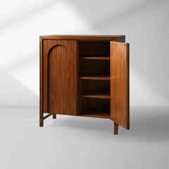 Rittman Entrance Hall Chest Mid-Century Sideboard Walnut Wood Buffet Storage Cabinet