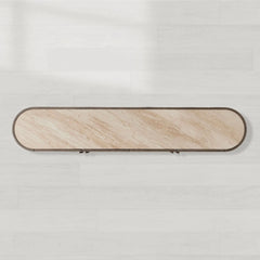 Astor Entryways Storage Sideboard Marble top Cabinet Oak Wood TV Stand Unit