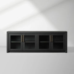 Bodhi Oak Media Console Wood TV Stand Side Cabinet Rustic Television Storage Unit Sideboard