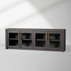 Bodhi Oak Media Console Wood TV Stand Side Cabinet Rustic Television Storage Unit Sideboard