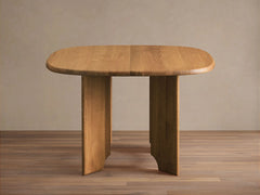 Jolson Wood Extension Dining Table with Honey Finish & Dual 20" Leaves