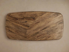 San Rafael Hand-Aged Primavera Wood Dining Table with Parquetry Top