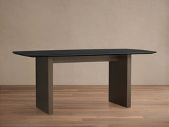 Saint Germain Rectangle Oak Top Dining Table with Wood Clement Base