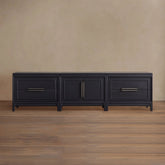 Rowan 4 Drawers TV Stand Unit Wood Entryways Storage Sideboard Cabinet Media Console