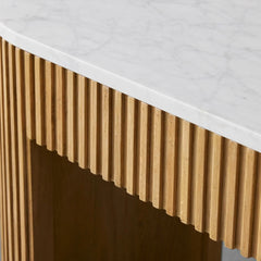 Finnley Marble Top Entryway Console Table Wood Hallway Entrance Table