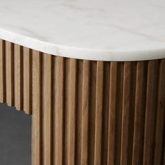 Finnley Marble Top Entryway Console Table Wood Hallway Entrance Table