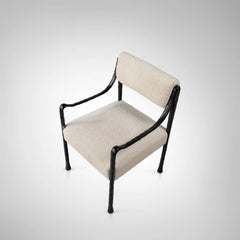 Sculptural Metal Arm Chairs