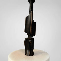 Sculptural Brass & Marble Side Table