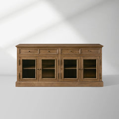 Kensington Reclaimed Glass Buffet Vintage Reclaimed Wood Farmhouse Style