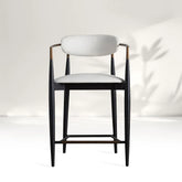 Jagger Solid Mahogany Bar Stool High Chair Fabric Bar Armchair