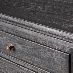 Lenox Wood Nightstand French Antique Bedside table With Two Drawers Chest