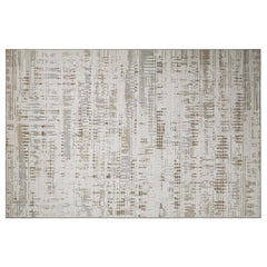 Puxina Abstract Linear Texture Neutral Area Rug with Minimalist Order & Casual Art Carpet Modern Linear Texture Style