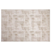 Shanluan Layered Horizon Abstract Neutral Area Rug Natural Breathable Feel & Minimalist Warm Ambiance Carpet
