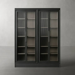 Rowan Modular Tall Display Cabinet Reeded Glass Doors