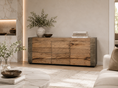 Telluride Mexican Oak TV Stand Cabinet Media Console Result Sideboard Wood Television Storage Unit
