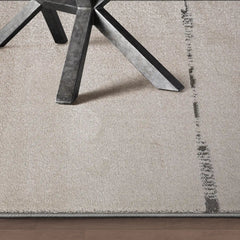 Xiangshe Layered Linear Abstract Neutral Area Rug with Deconstructed Sketch Style Carpet