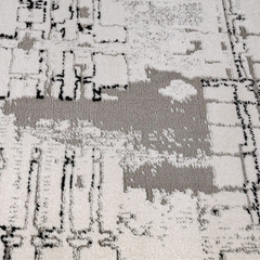 Xiangshe Layered Linear Abstract Neutral Area Rug with Deconstructed Sketch Style Carpet
