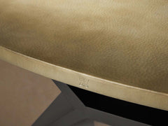 Recycled Metal Dining Table With Vertex Iron Base