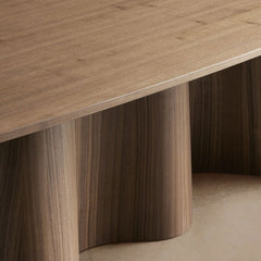 Cortina Boat-Shaped Top Dining Table American Walnut Wood