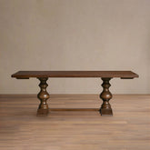 Tuscany Wood Extension Dining Table Oval Poplar Dining Table
