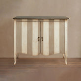 Orabela Amalfi Hand-Painted Sideboard Vintage Distressed Wood Buffet Storage Cabinet