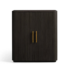 Finnley Wood Bar Cabinet with Metal Base