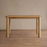 Sulina Wood Extension Dining Table Oak Drop-Leaf Design