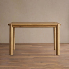 Sulina Wood Extension Dining Table Oak Drop-Leaf Design