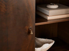 Frances Mahogany Tall Cabinet Vintage Wood Storage Cabinet