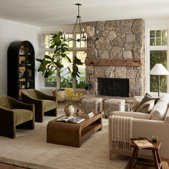 Pierre Mid-Century Modern Wood Coffee Table Sofa Center Tea Table in Oak Veneer