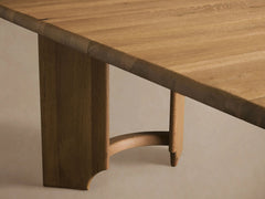 Jolson Wood Extension Dining Table with Honey Finish & Dual 20" Leaves