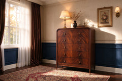 Frances 36" Five-Drawer Dresser, Mahogany Wood