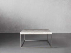 Arielle Rectangle Coffee Table Fossilized Clamshell Top Cocktail Table Iron Base Sofa Center Tea Table