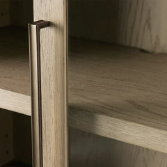 Bodhi Solid White Oak Display Cabinet with Glass Door