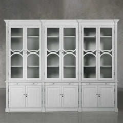 Athens Modular Large Display Cabinet With Glass Doors & Adjustable Shelves