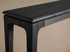 Park Ash Wood Entryway Console Table Black Hallway Entrance Table