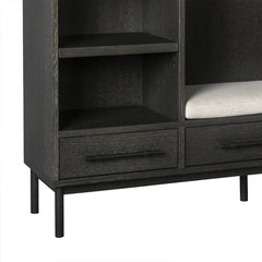 Sullivan Oak Wood Entry Cabinet Modern Rustic Entrance Lockers