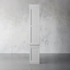 Athens Three Row Bookcase Handcrafted Wood Display Cabinet