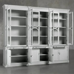 Athens Modular Large Display Cabinet With Glass Doors & Adjustable Shelves