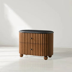 Black Marquina Marble Bedside Table Carlisley Bedroom Nightstands