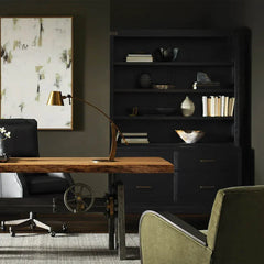 Tremont Wood Modular Bookcase Storage Cabinets with File Chest of Drawers Base