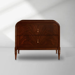 Frances Nightstand | Mahogany Wood Bedside Table 26" & 32"