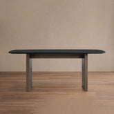 Saint Germain Rectangle Oak Top Dining Table with Wood Clement Base