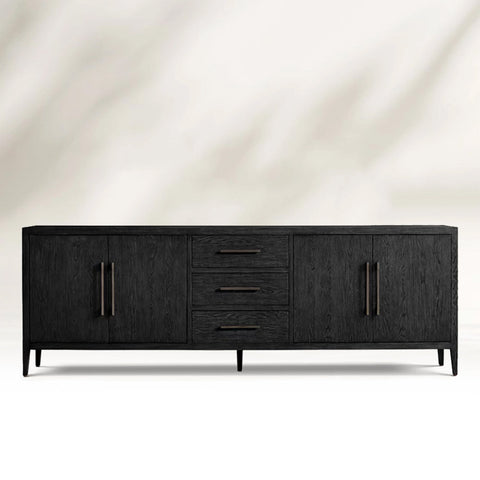 Ryze French Contemporary 4-Door Sideboard  Wide Storage Cabinet with 3 Drawers